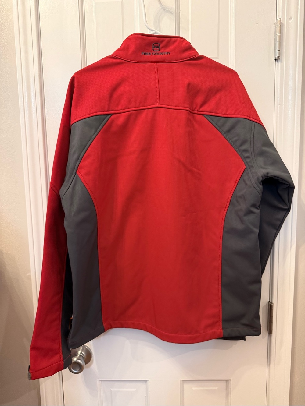 Free Country SoftShell Red & Grey Jacket Coat - Picture 8 of 9